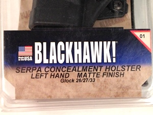 Blackhawk Serpa Holster for Glock: 26, 27, or 33.