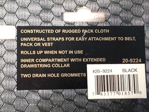 Black Roll Up Dump Bag