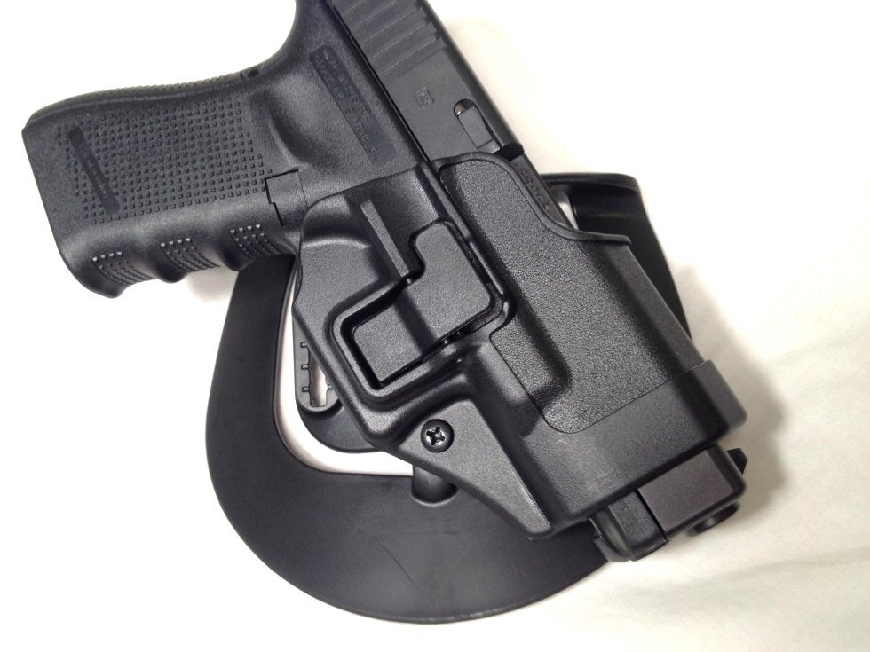 Blackhawk Serpa Holster for Glock: 26, 27, and 33.